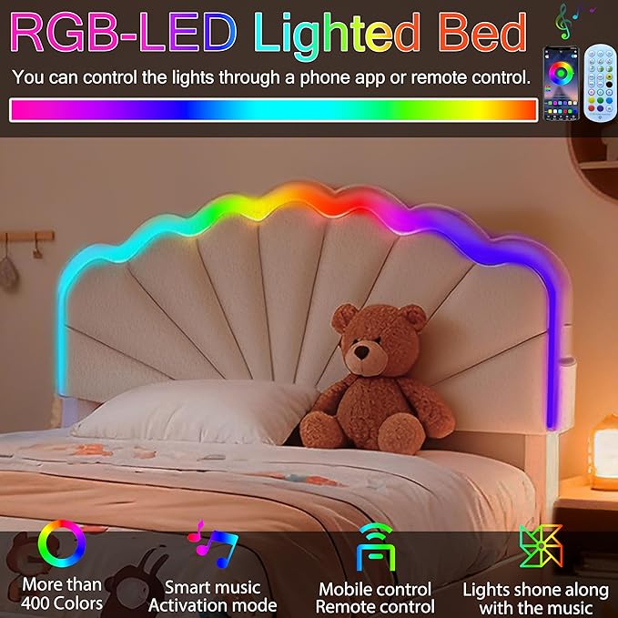 Full Upholstered Children’s Bed