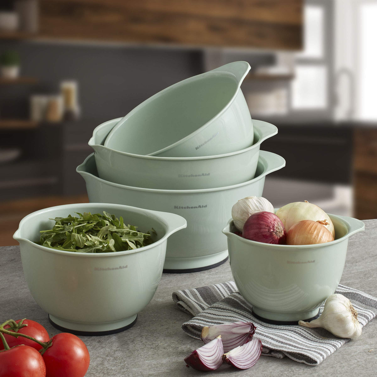 KitchenAid Classic Mixing Bowls, Set of 5, Pistachio