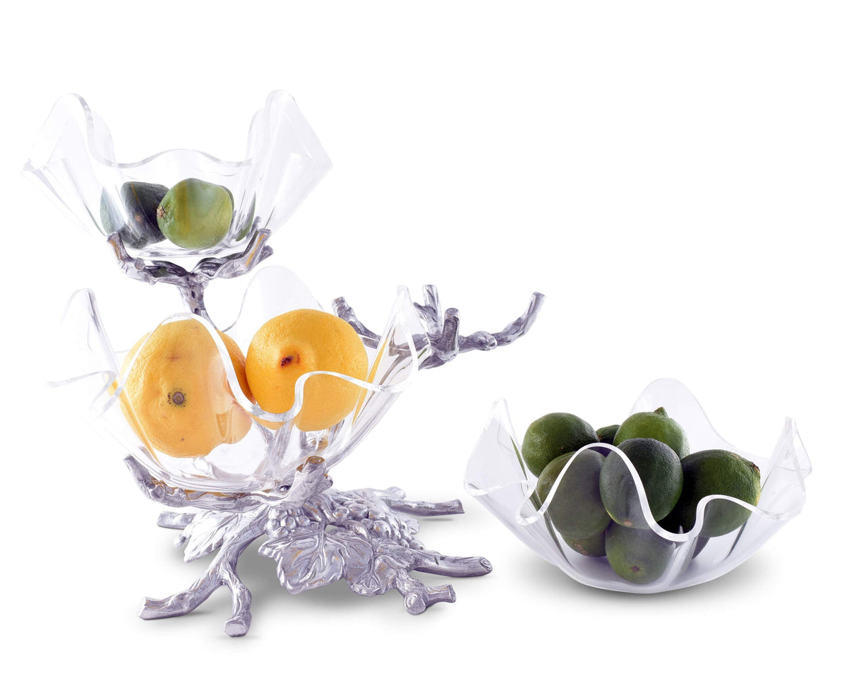 Arthur Court Grape 3-Tier Acrylic Bowl Stand