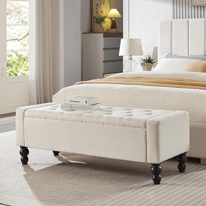 50" W Storage Ottoman Bench