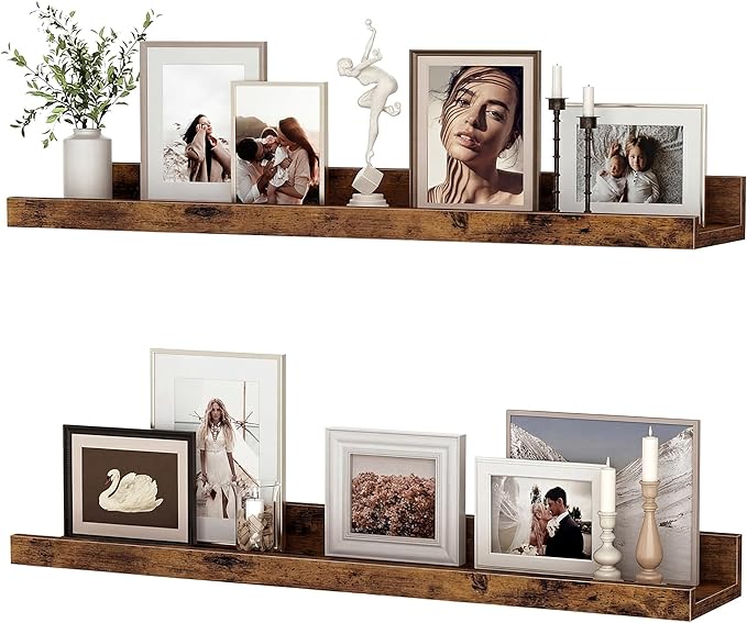 Floating Shelves for Wall, 24 inch Wood Floating Shelves Set of 2, Picture