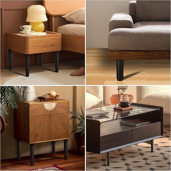 5"-9" Metal Adjustable Legs, Adjustable Height Replacement Legs