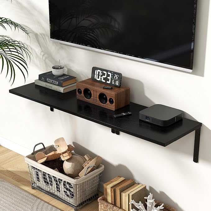 Fun Memories Floating Shelves for Wall, 12 Inch Deep Floating Shelves Set of 2