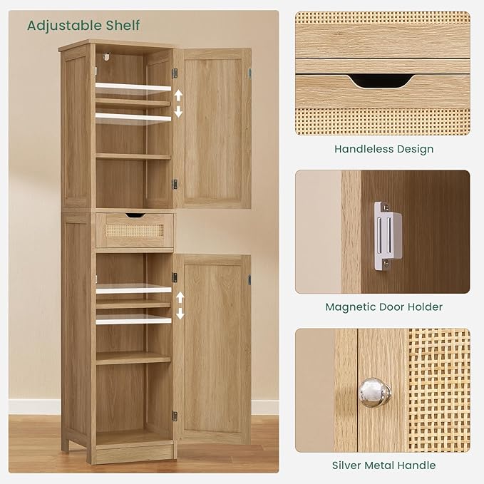 Iwell Tall Narrow Storage Cabinet