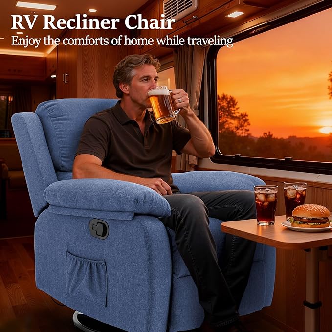 Korser Recliner Chair, 360 Swivel Rocker Chair