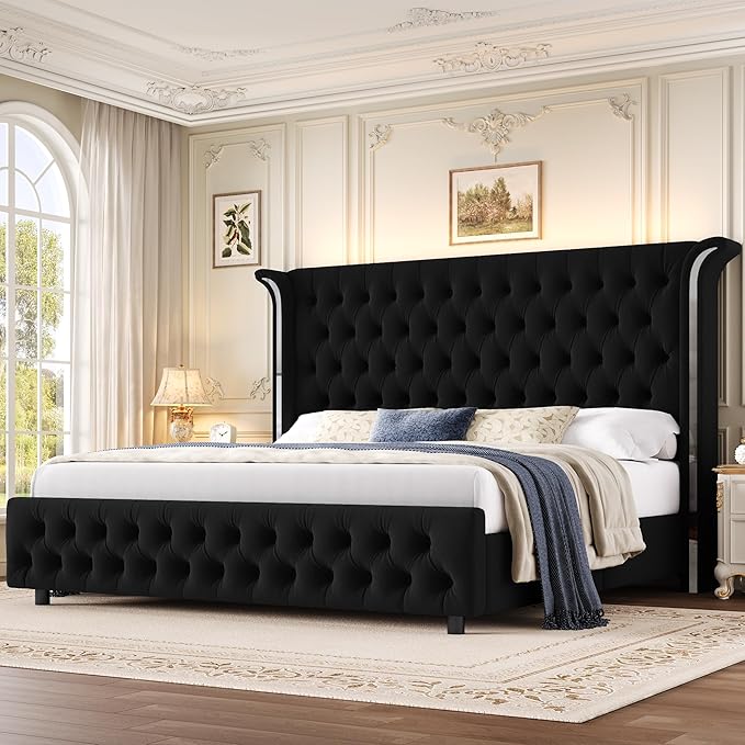 Keyluv King Smart LED Bed Frame