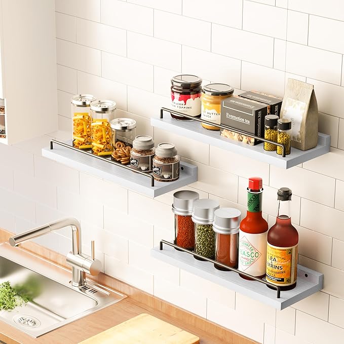 RYOFOBETTO Floating Shelves for Wall Decor, Living Room, Picture Frames