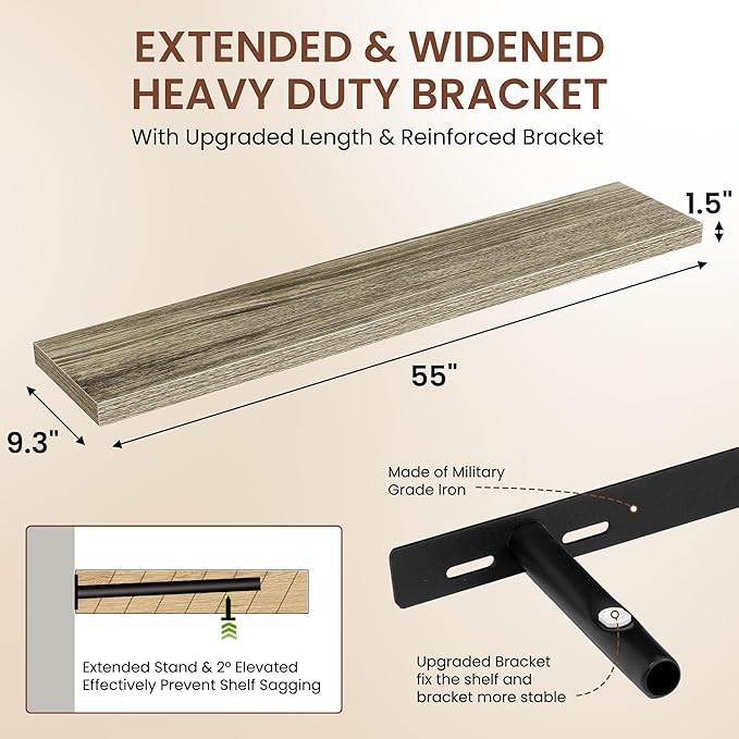 Dreamland 55 Inches Floating Shelves