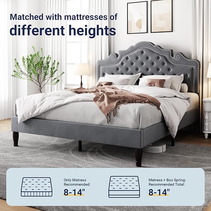 Allewie Queen Size Bed Frame