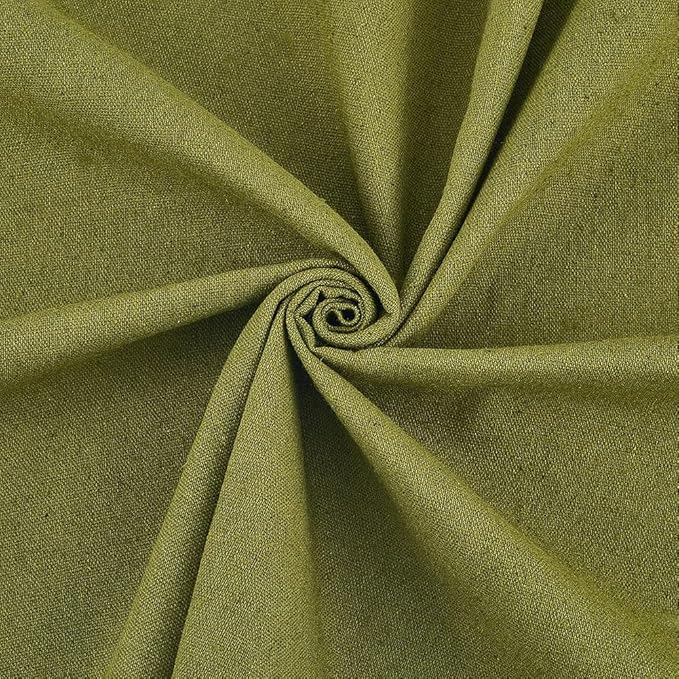 59 Inch Dark Olive Green Linen Cotton Canvas Fabric by The Yard Sheet Quilting