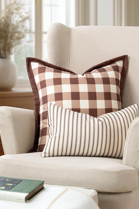 Crumbs Home Modern Farmhouse California Casual Indoor Outdoor Throw Pillow Cover