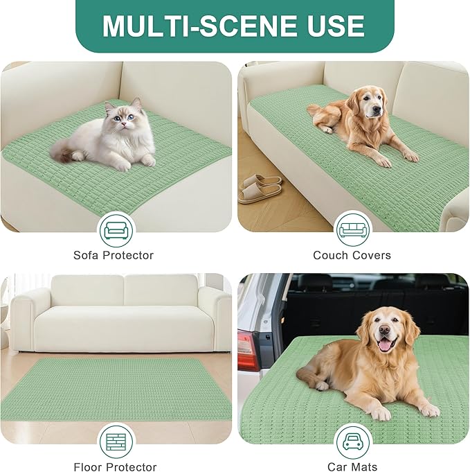 Foxdecor Couch Covers for Sofa, Chaise Cover Sofa Seat Covers, Anti-Slip Dog