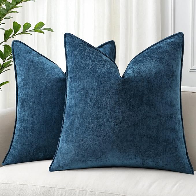 decorUhome Summer Couch Euro Sham Throw Pillow Covers 24x24 Set of 2,