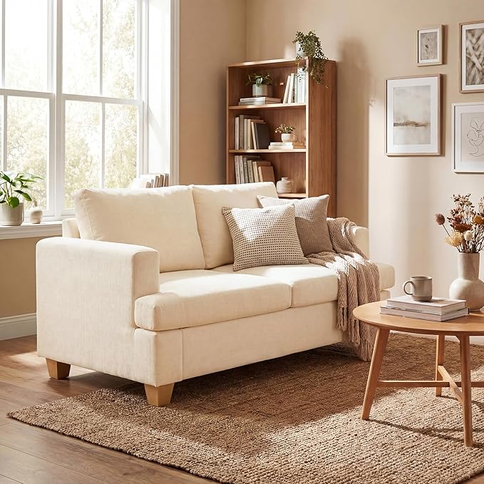 YOUDENOVA Sofa, 63” Comfy Loveseat Sofa Couch