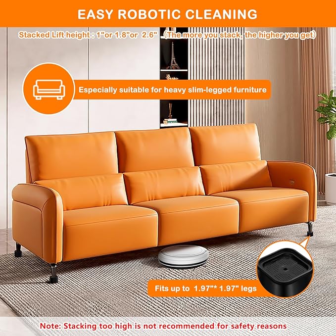 shouwuhho 16 Pack Furniture Risers Adjustable Bed Risers Heavy Duty Lifts
