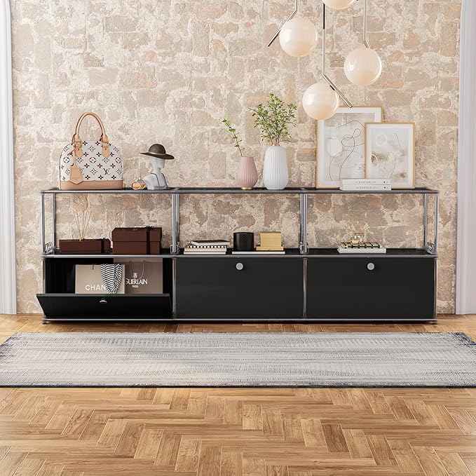 Modern Storage Cabinet Versatile Free-Standing Organizer