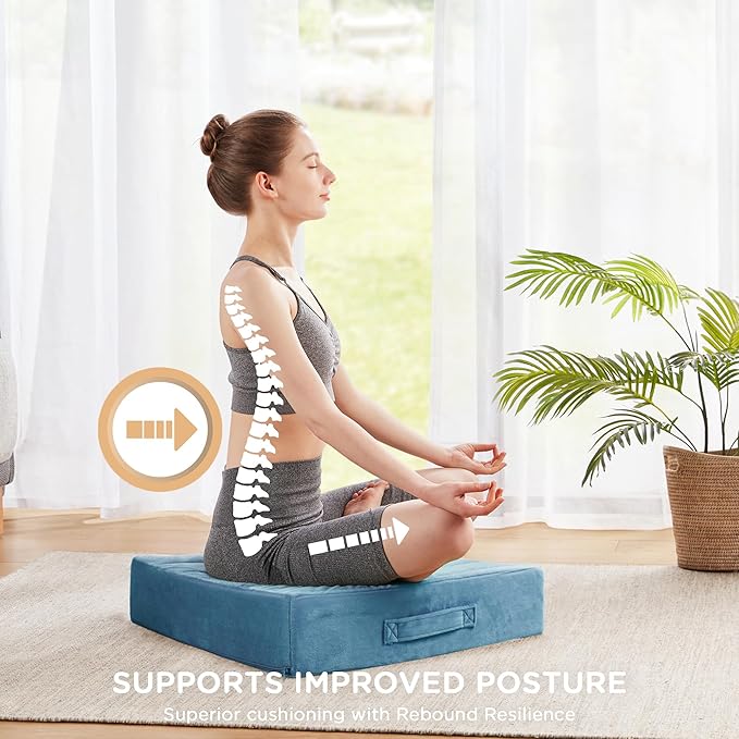 Codi Floor Cushions for Adults, Large Meditation Pillows