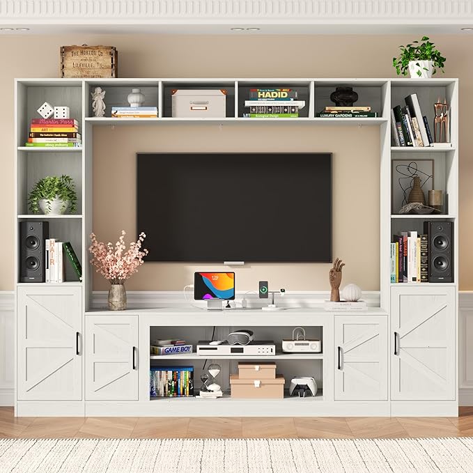 103" TV Stand for TVs up to 75", Wall Unit Multifunctional Entertainment Center