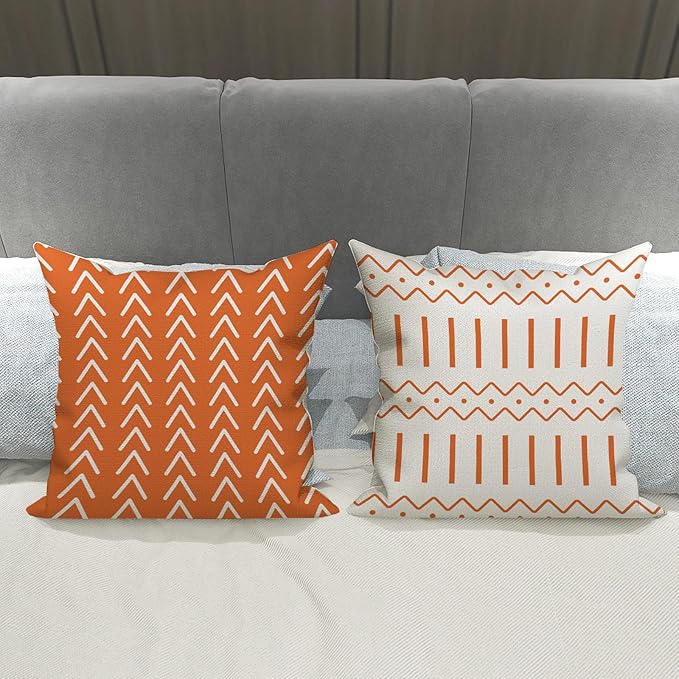 YCOLL Fall Pillow Covers 20x20 Set of 4, Modern Sofa Throw Pillow Cover