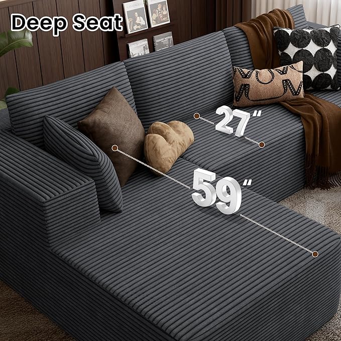 106" Cloud Sectional Boneless Couches