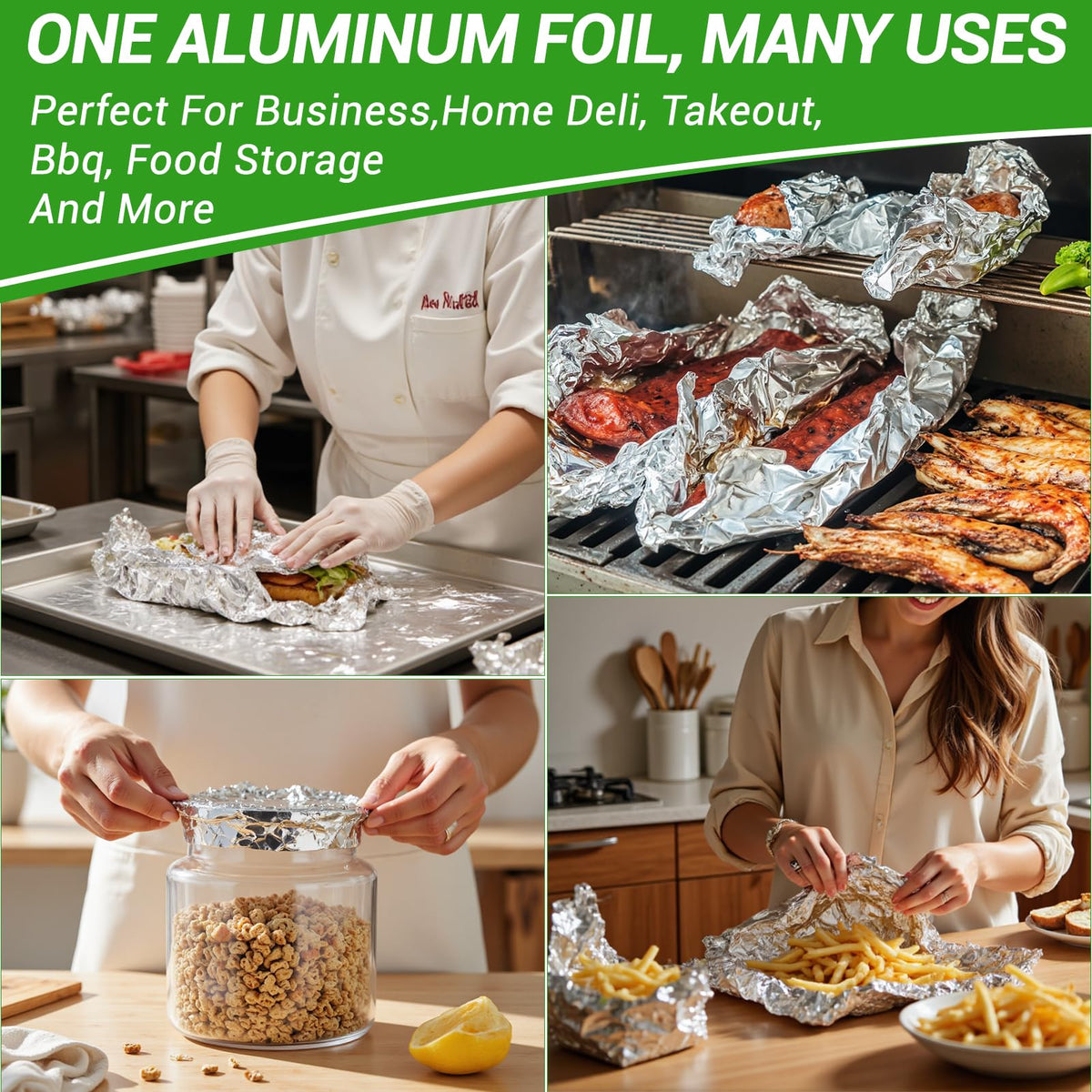 Aluminum Foil Sheets, 400 Count Tin foil,12" x 10.6" Pre-Cut Pop-Up Dispenser for Food Wrap, Hot Dog or Sandwich Wrap,Food Storage, Baking, Catering, Restaurant,Kitchen Use (Silver, 12 Inch)