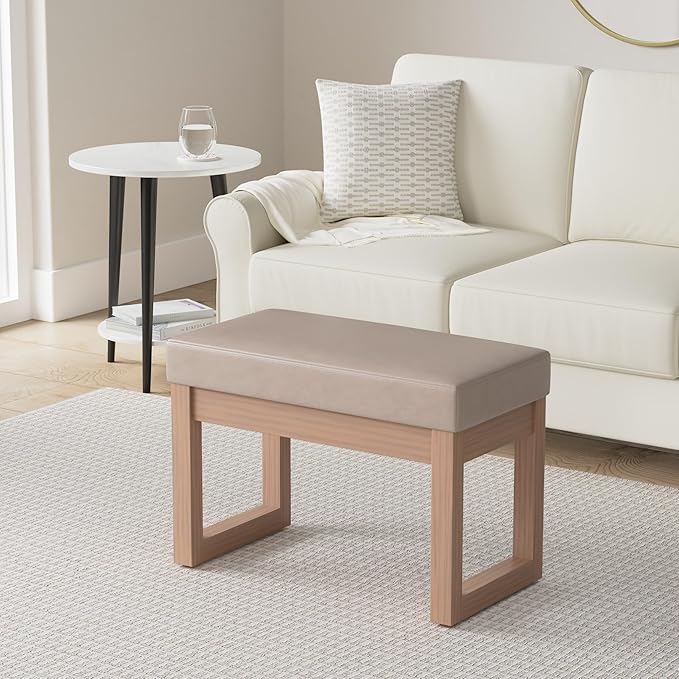 SIMPLIHOME Milltown Small Ottoman Bench