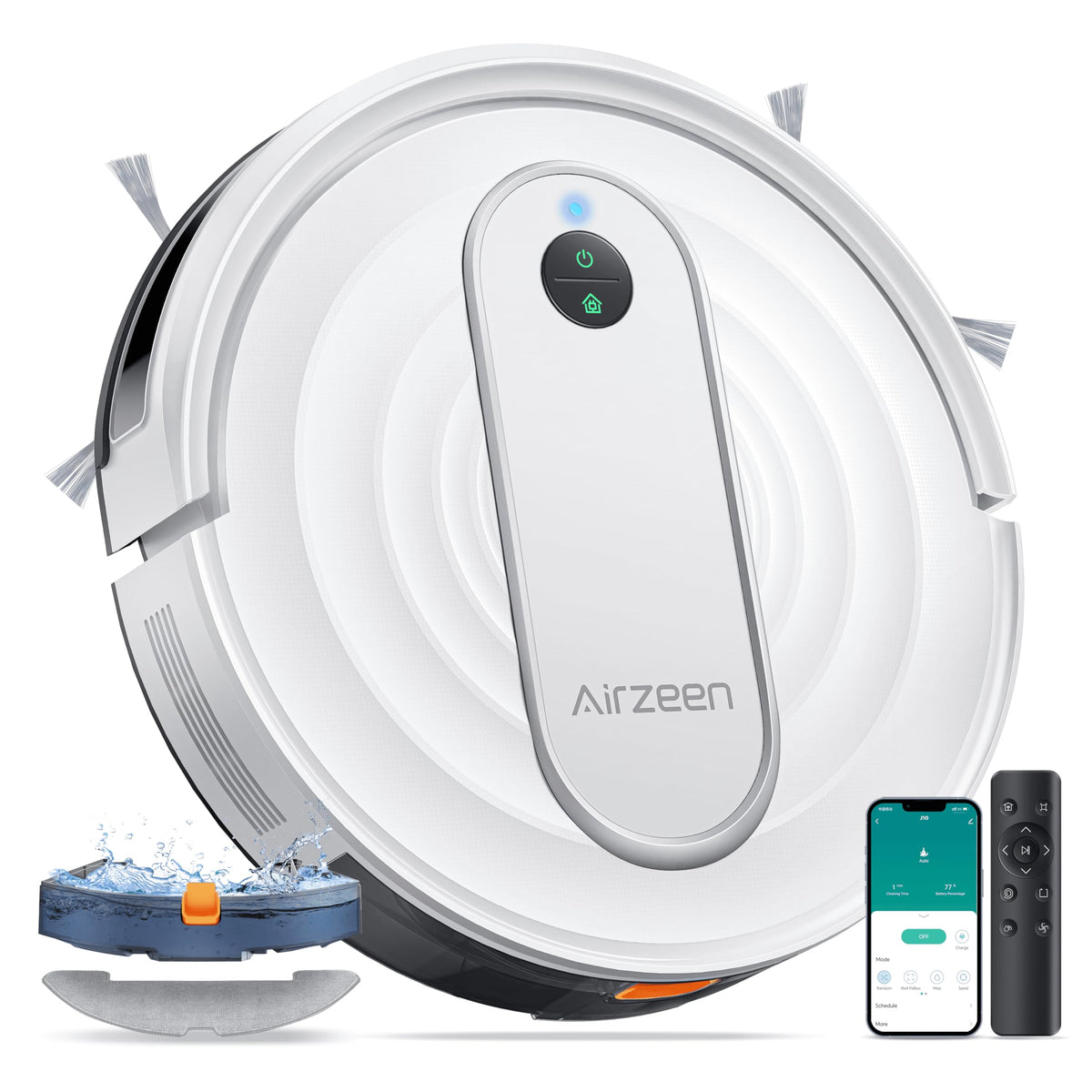 Robot Vacuum and Mop - 4000Pa Powerful Suction, APP/Alexa Control, 3-in-1 Cleaning Solution with Auto Self-Charging, Perfect for Pet Hair, Carpets, and Hard Floors