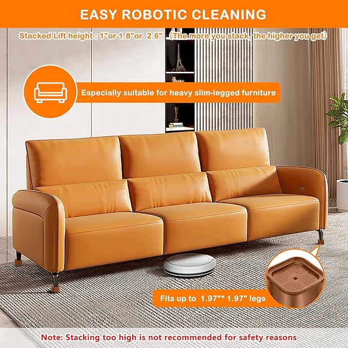 shouwuhho 24 Pack Furniture Risers Adjustable Bed Risers Heavy Duty Lifts
