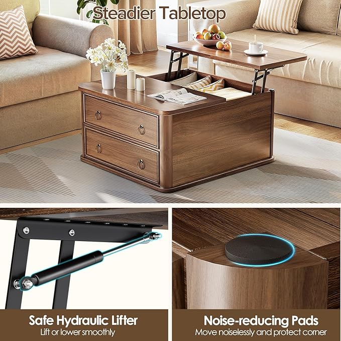 Memobarco 31.5" Lift Top Coffee Table