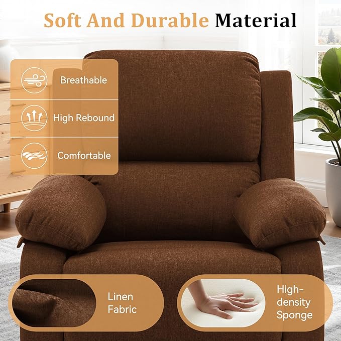 Korser Recliner Chair, 360 Swivel Rocker Chair