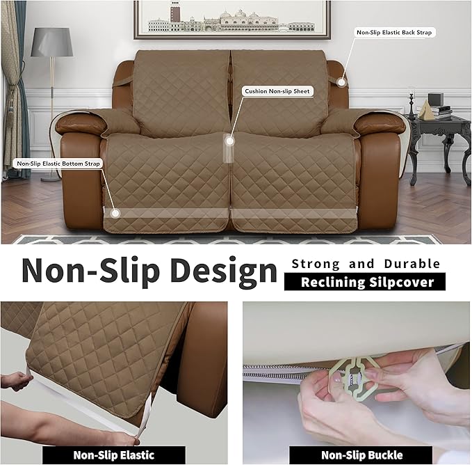 Easy-Going Loveseat Recliner Cover, Reversible Couch Cover