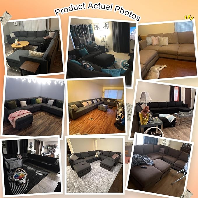 150.4" Large Sectional Couches for Living Room, 8 Seater L Shaped Modular