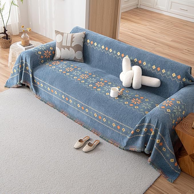 DREAMINGO Couch Cover Chenille Boho Sofa Covers
