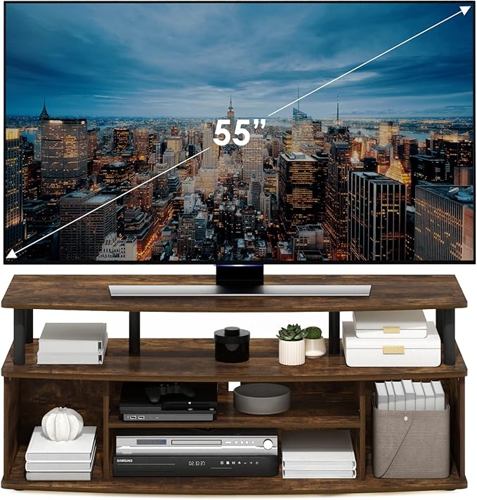 Furinno Jaya Large Entertainment Center Stand Unit/TV
