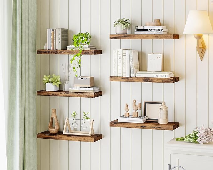 Fixwal 15.7in Floating Shelves, Farmhouse Shelf Wall Decor