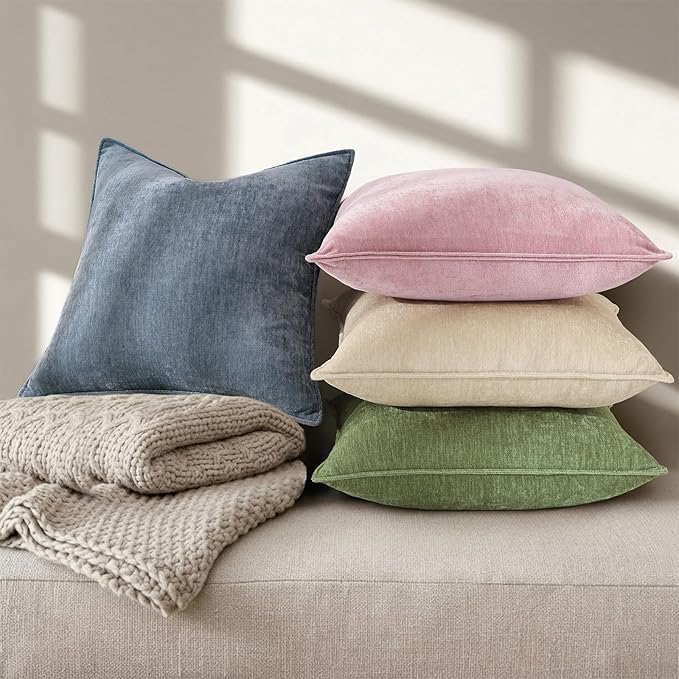 decorUhome Summer Couch Throw Pillow Covers 16x16 Set of 2, Decorative Soft