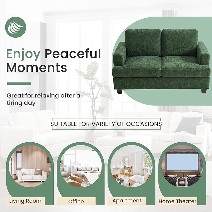 YOUDENOVA 2 Piece Set Comfy Sofa Couch, Loveseat Sofa * 2