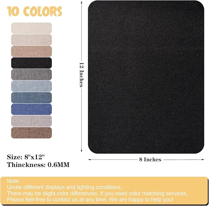 Canvas Repair Patch 8 x12 Inch, Self-Adhesive Waterproof Linen Repair Patches