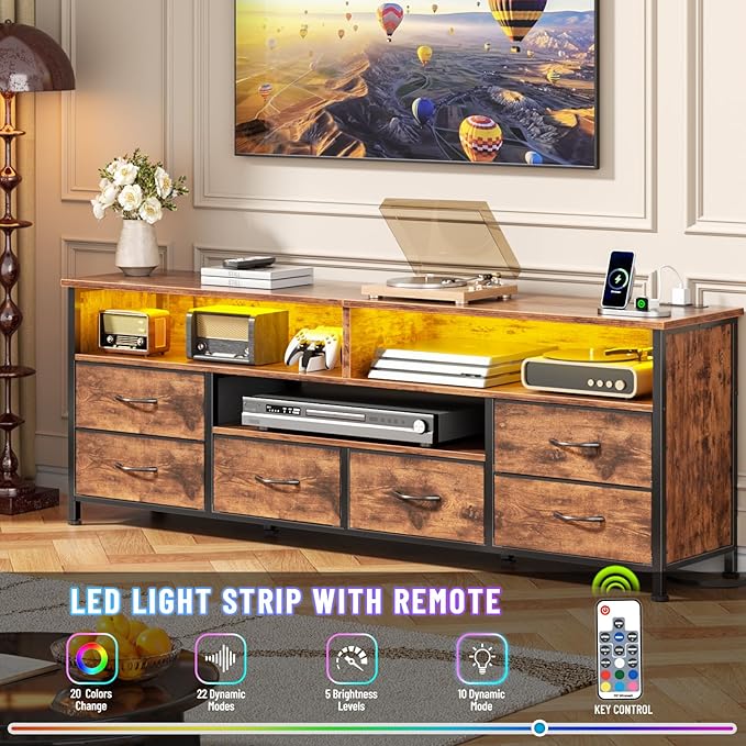 Furologee 55 Inch LED TV Stand for Bedroom