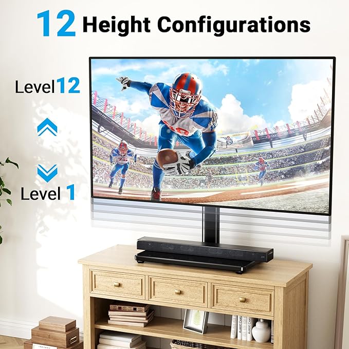 PERLESMITH Universal Swivel TV Stand