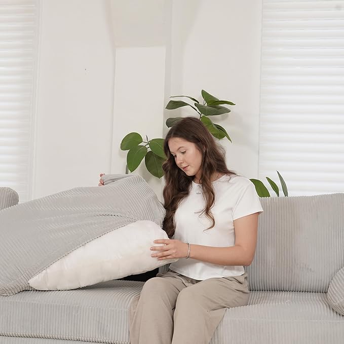 EASE MOOSE Comfty 2 Seat Couch, FSC Certified Modern Deep Seat Sectional Modular