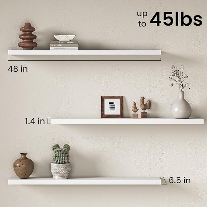 Fun Memories 48 Inch Floating Shelves