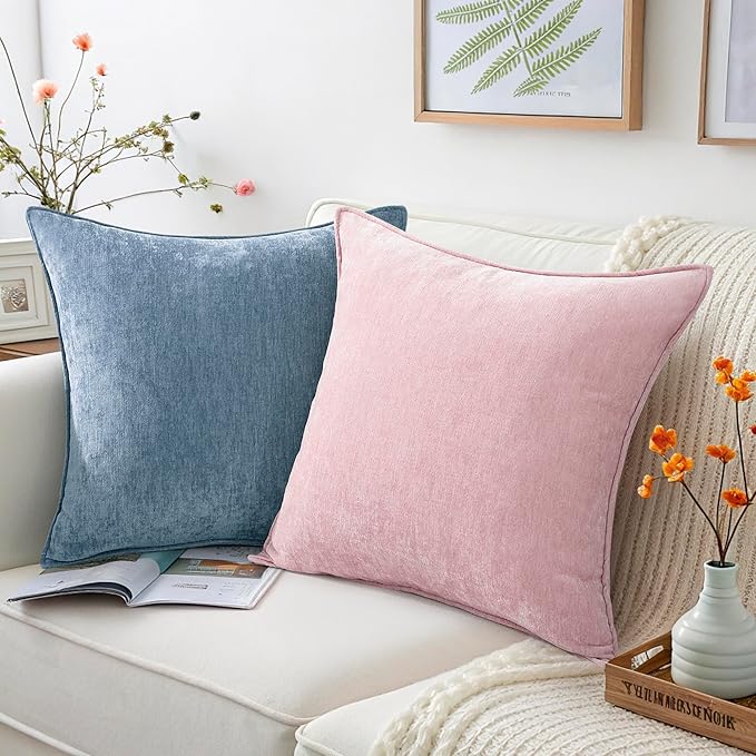 decorUhome Summer Couch Throw Pillow Covers 16x16 Set of 2, Decorative Soft