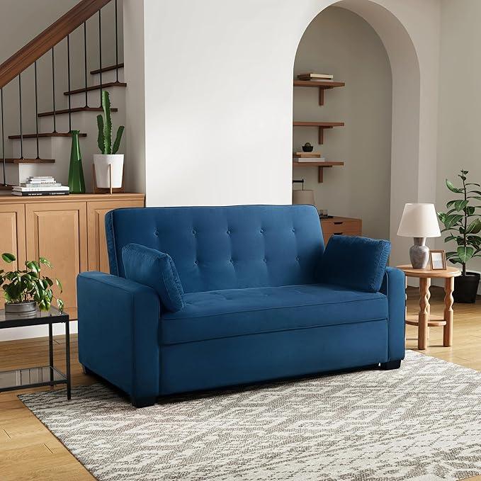 Serta Ainsley 66.5" Convertible Sleeper Loveseat, Full Size, Dreamcoil Comfort