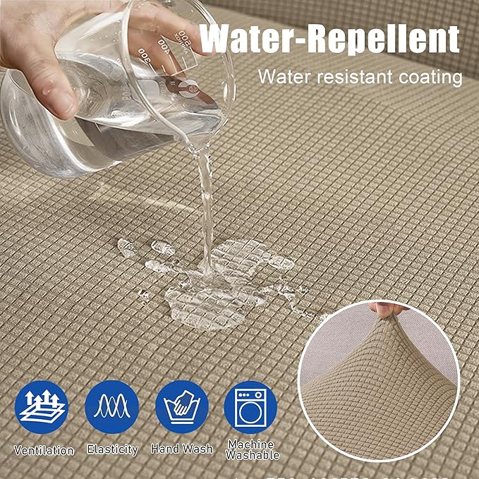 Water Repellent L Shaped Couch Covers 3 Pieces Sofa Seat Cushion Slipcovers