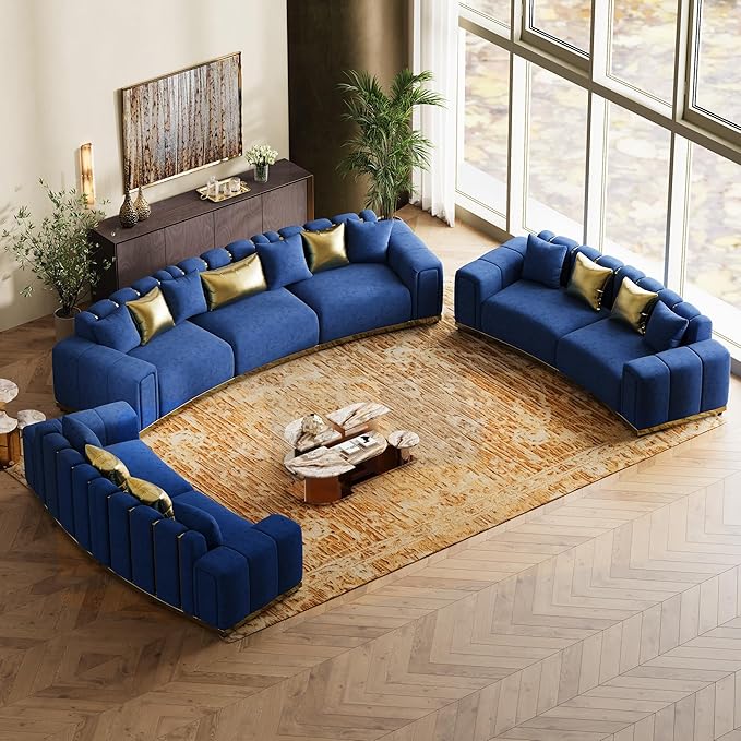 Oversized Velvet Chesterfield Couch
