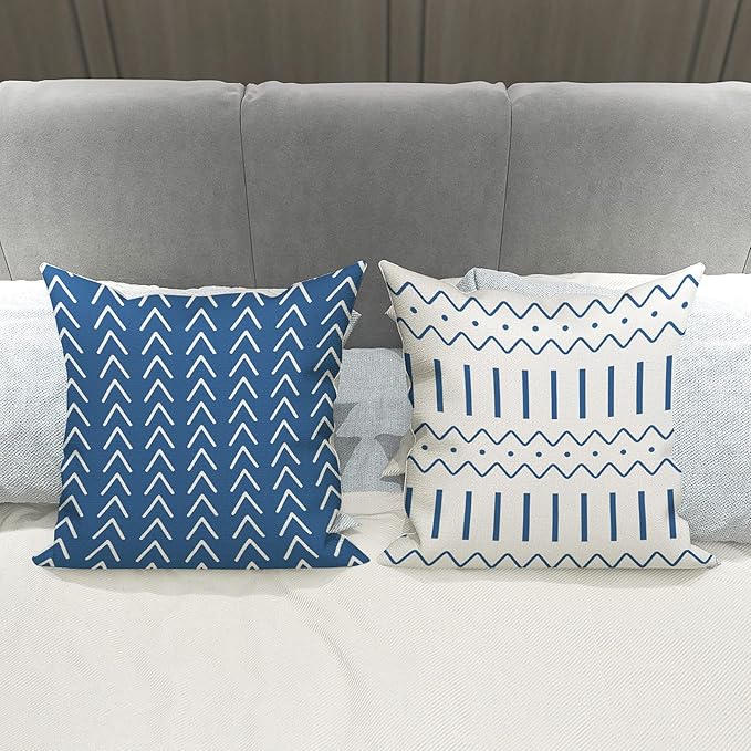 YCOLL Pillow Covers 22x22 Set of 4, Modern Sofa Throw Pillow Cover, Decorative