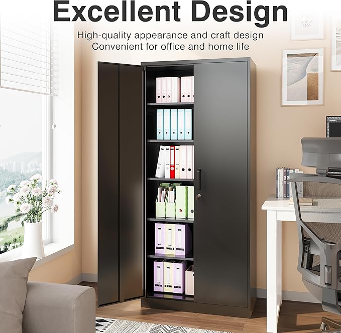 SISESOL Wide & Deep Metal Storage Cabinet