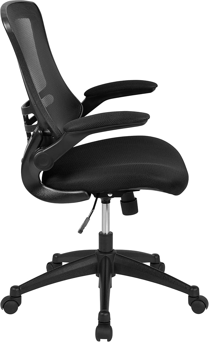 Flash Furniture Kelista Mid-Back Black Mesh Swivel Ergonomic Task Office Chair