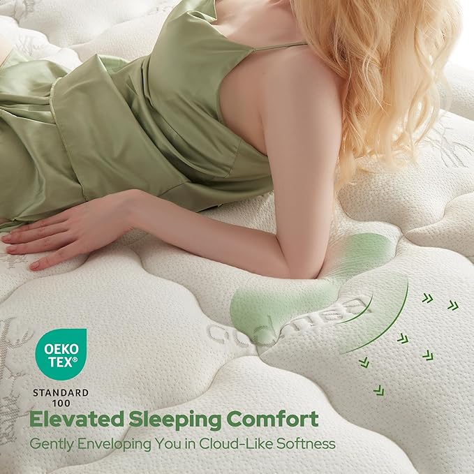 BEDLORE Twin Mattress Topper Viscose Derived from Bamboo, Thick Pillow Top